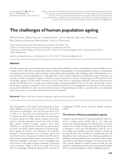 The challenges of human population ageing