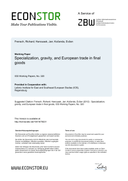 Specialization, gravity, and European trade in final goods