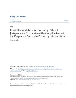 Irresistible as a Matter of Law: Why Title VII Jurisprudence