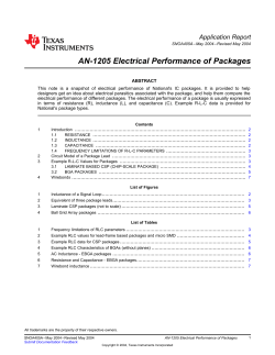 AN-1205 Electrical Performance of Packages