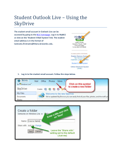 Student Outlook Live &ndash; Using the SkyDrive