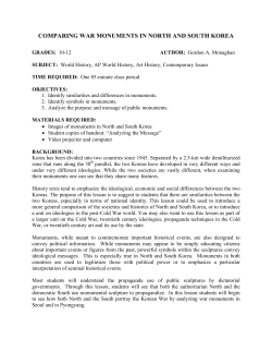 COMPARING WAR MONUMENTS IN NORTH AND SOUTH KOREA