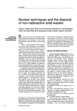 Nuclear techniques and the disposal of non-radioactive solid