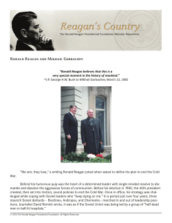 Ronald Reagan and Mikhail Gorbachev