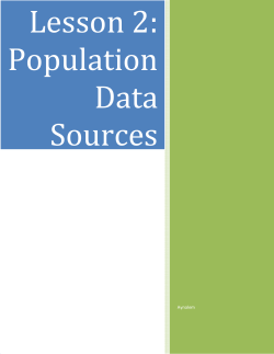 Chapter 2 Population Data Sources