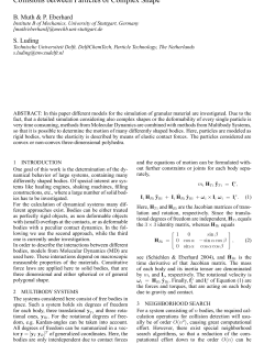 Collisions between Particles of Complex Shape