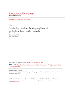 Hydrolysis and availability to plants of polyphosphates added to soils