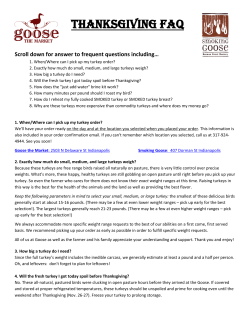 Thanksgiving FaQ