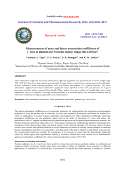 Measurements of mass and linear attenuation coefficients of &gamma;