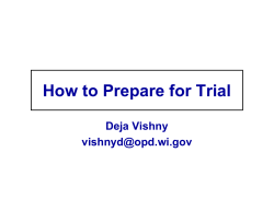 How to Prepare for Trial