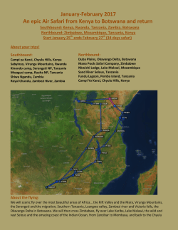 January-February 2017 An epic Air Safari from Kenya to Botswana
