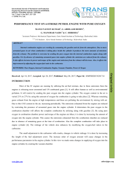 ijmperd - performance test on 4-stroke petrol engine with pure oxygen
