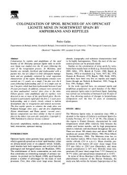 colonization of spoil benches of an opencast lignite mine in