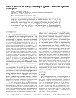 Effect of pressure on hydrogen bonding in glycerol
