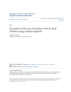 An analysis of the use of auxiliary verbs by deaf children using