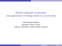 Densest subgraph computation and applications in finding events