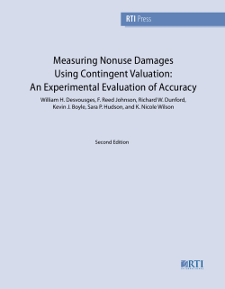 Measuring Nonuse Damages Using Contingent
