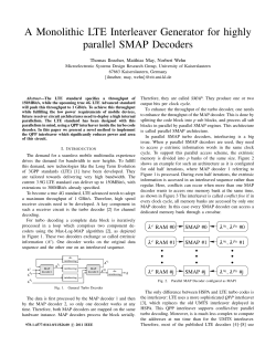 A Monolithic LTE Interleaver Generator for highly parallel SMAP