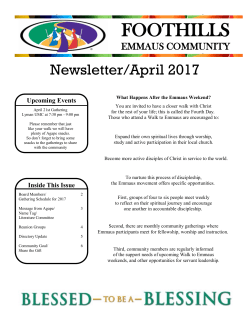 April 2017 - Foothills Emmaus Community