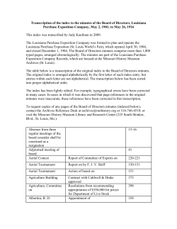 A0934 Louisiana Purchase Exposition Company Board of Directors