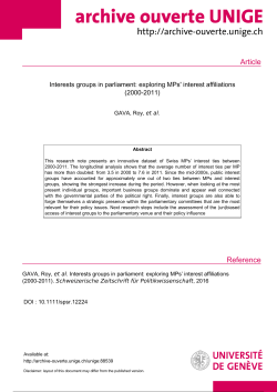 Article - Archive ouverte UNIGE