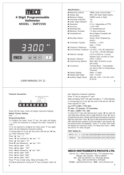 4 Digit Programmable Voltmeter MODEL