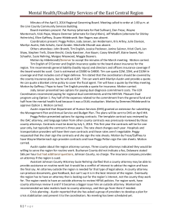 Mental Health/Disability Services of the East