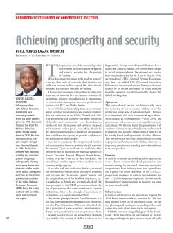 Achieving prosperity and security