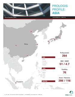 PROLOGIS PROFILE: ASIA