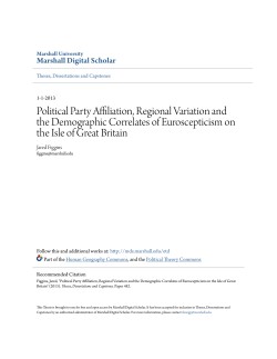 Political Party Affiliation, Regional Variation and the Demographic