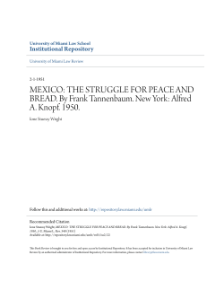 THE STRUGGLE FOR PEACE AND BREAD. By Frank Tannenbaum