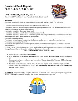 Quarter 4 Book Report