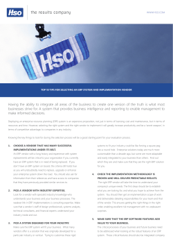 Having the ability to integrate all areas of the business to