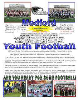 Pop Warner Football - Medford School District