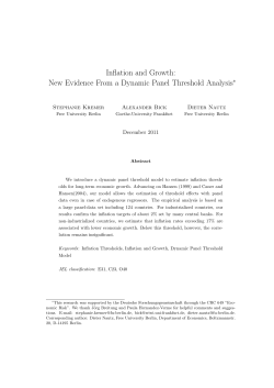 Inflation and Growth: New Evidence From a