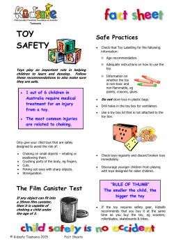 Toys - Kidsafe Tasmania