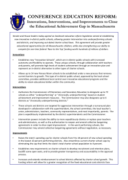 the Legislature`s summary of the education reform law