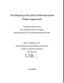 Now - Center for Automotive Research
