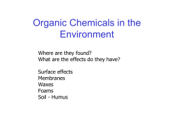 Organic Chemicals in the Environment