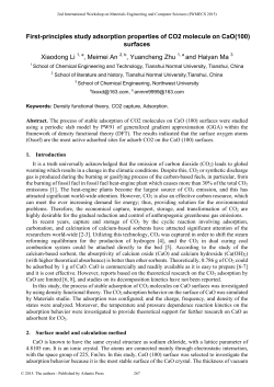First-principles study adsorption properties of CO2 molecule on CaO