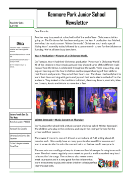 Newsletter 16th December 2016