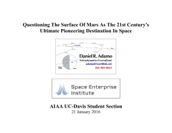 Questioning The Surface Of Mars As The 21st Century`s Ultimate