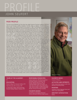 john seufert - The Governor`s Academy