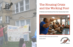 The Housing Crisis and the Working Poor COVER