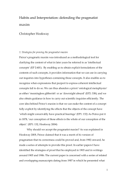 Habits and Interpretation: defending the pragmatist maxim