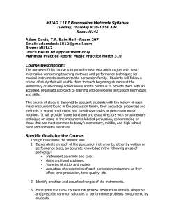 MUAG 1117 Percussion Methods Syllabus Fall 16 TTH