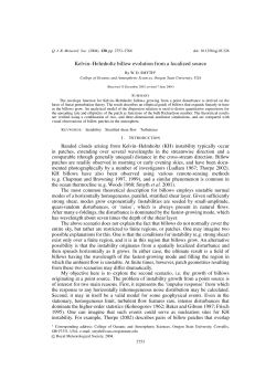 Kelvin-Helmholtz billow evolution from a localized source