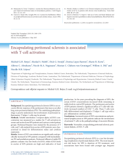 Encapsulating peritoneal sclerosis is associated