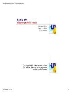Explaining periodic trends
