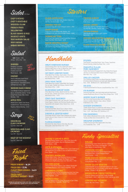 Starters Begin your meal the funky way